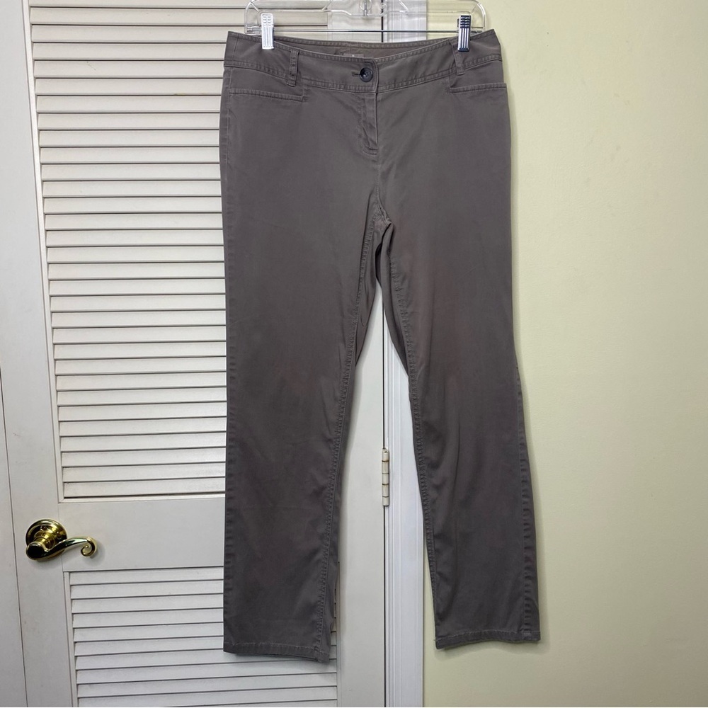 J.Jill Women Chino Casual Pants Size 8 petite Stretch Gray